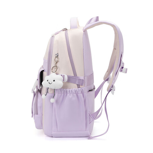 Brand d'études d'études d'école secondaire d'Ounchi Brand pour femmes pour femmes nouvelles élèves de grande capacité occasionnels Sacquage de réduction du fardeau léger pour les femmes Purple 35cm * 23cm * 46cm
