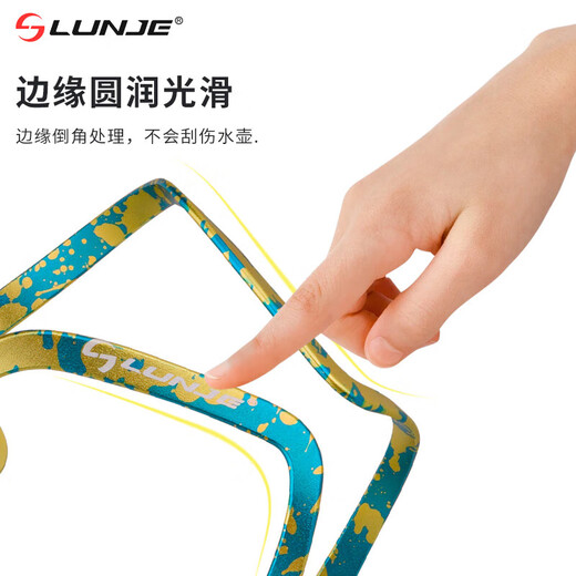 Bicycle water bottle holder, mountain bike ultra-light aluminum water cup holder, bicycle water bottle holder equipment accessories, blue gold