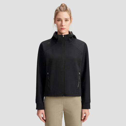 迪桑特（DESCENTE）TRAINING系列针织运动连帽宽松上衣夹克女款 WT-WHITE L
