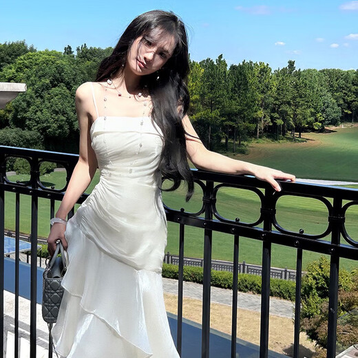 
Ono seven-day niche light luxury pure desire suspender dress adult gift fish tail birthday dress fairy summer vacation beach long skirt apricot color recommended over 160cm L recommended 100-110Jin [Jin equals 0.5 kg]