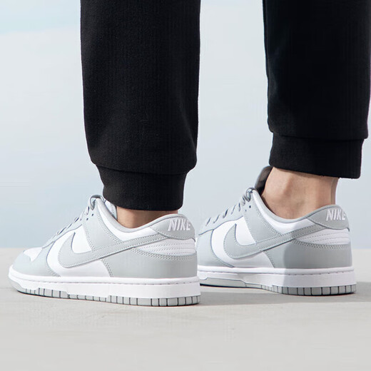 Nike (NIKE) casual shoes men's shoes 2025 summer new DUNK LOW sneakers fashionable retro non-slip low-top lightweight board shoes DD1391-103 white mist gray 40