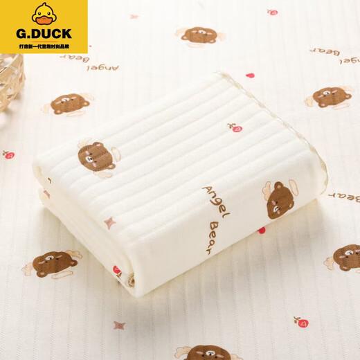 G.DUCKKIDSGDUCKKIDS baby quilt spring and autumn pure cotton newborn bag single newborn baby quilt quilt quilt warm swaddle warm beige lace angel bear