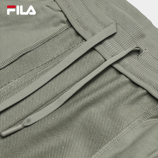 FILA FILA couple style men's and women's trousers 25 autumn and winter new casual loose cuffed sports pants plus velvet to keep warm, green khaki-DK L 175/84A/L