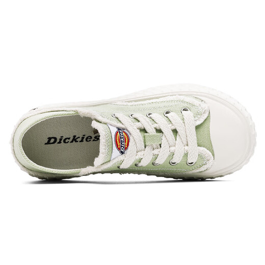 DICKIES潮流时尚轻便厚底增高透气休闲小众设计感纯色一脚蹬 帆布鞋 女款 35