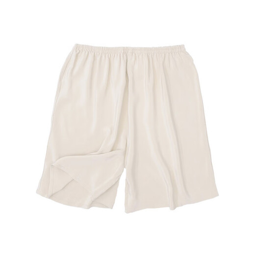 Xuanyuan Silk Pajamas Shorts pour hommes Mulberry Silk Silk Small Size confortable et respirant maison d'été universelle pour les hommes et les femmes Couleur d'abricot 13568 Satin Taille de partie 100-135jin [Jin est égal à 0,5 kg]