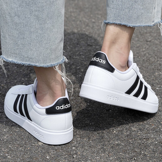 Adidas (adidas) мужская и женская обувь для летних дышащих повседневных теннисных туфлей кожаная туфли с низкими туфлями.