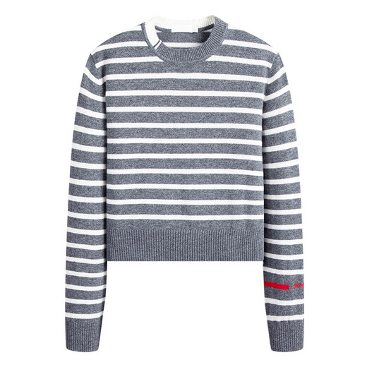
Navigare Italian small sailboat striped cardigan ladies 2025 autumn new skin-friendly sweater warm sweater Zhigeng blush white S