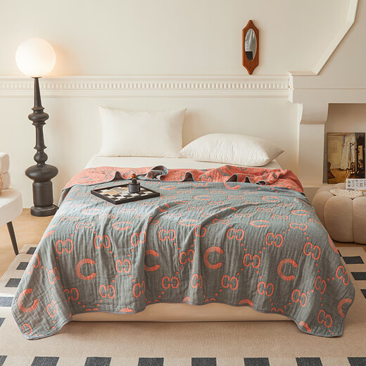 Belles Mercury Home Textiles six-layer gauze baby summer pure cotton towel quilt children's nap blanket baby summer cool quilt musical note 180cm*200cm