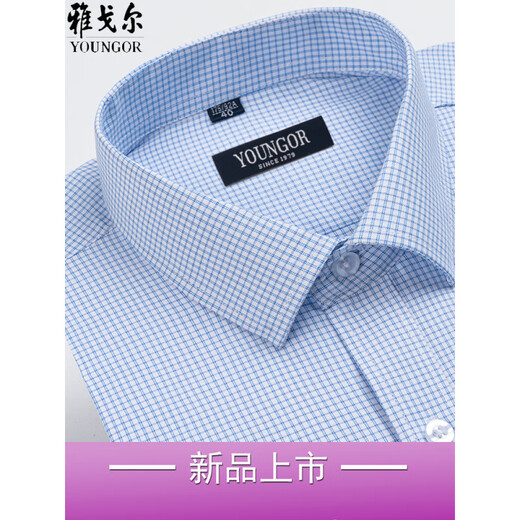 CEO雅戈尔长袖衬衫男士2024春秋款纯棉免烫中年休闲高端条纹正装衬衣 长袖6623 38 建议【70-95斤】