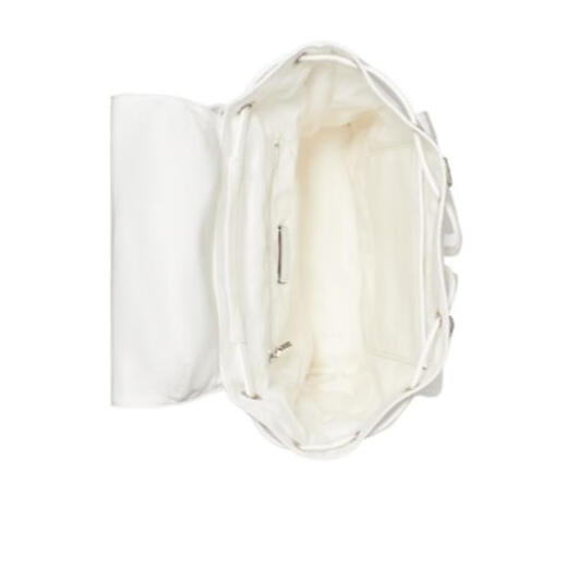 Tory burch multifunktionaler Stoff Frauen Rucksack großer Kapazitäts -Draw -String -Design Pendeln Freizeit -Reise Trend weiße Einzelgröße