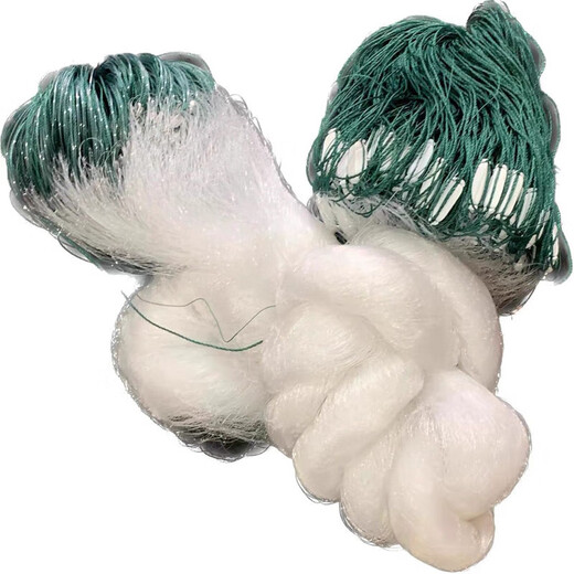 0.25 silk thickened fish net, sticky fish net, three-layer single-layer fish net, fish net, large fish net, sunken net, hanging net, thickened three-layer sunken net, 100 meters long, 2 meters high, 5 fingers (0.2 line) imported