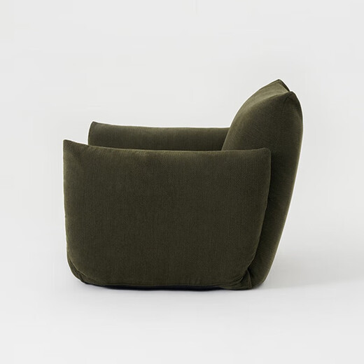 MUJI upholstered sofa, freely adjustable lazy sofa, foldable bedroom balcony, single sofa green 1 seater