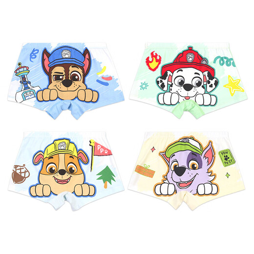 PAW PATROL children's underwear four-corner boys' underwear medium and large children's boxer bottoming shorts 7A antibacterial PA1941 100