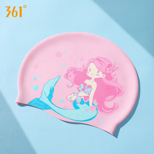 361 Children's Swimming Cap Girls' Headless Silicone High Elastic Waterproof Comfortable Children's Swimming Equipment Hat