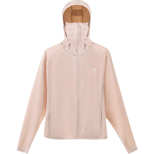 Camel raw yarn sun protection clothes men ice-sensing cool breathable outdoor sun protection skin coat women 724BZ00004, camellia pollen, women S