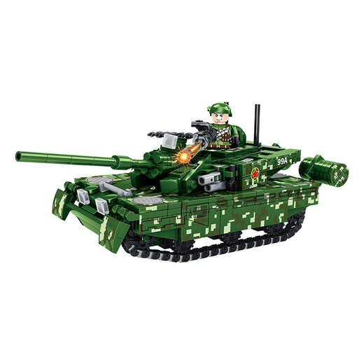 
Building blocks military tank toys compatible Lego plug-in model Children's Day 6-15-year-old boy birthday gift Type 99 tank [707 particles give 8 figure weapons]