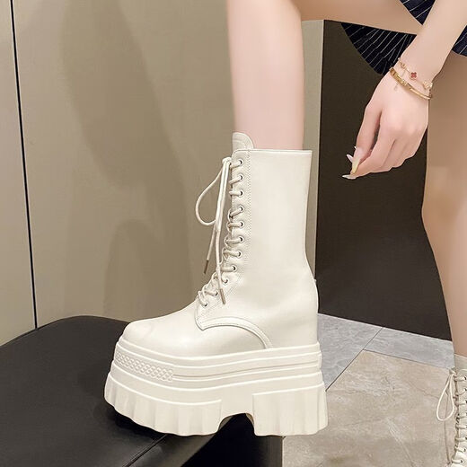 
Heightening shoes 20cm cos special 20cm heightening shoes COS15cm heightening shoes universal mid-tube boots concert wedding black 37