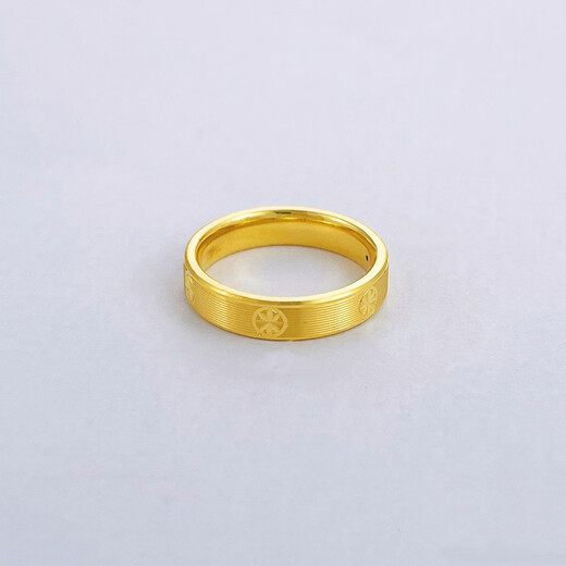 Yongzhe gold rice-shaped ring for female couple, men's ring, pure gold for girlfriend, gold ring for wife, anniversary gift, rice-shaped ring, No. 22 ring, about 2.1g