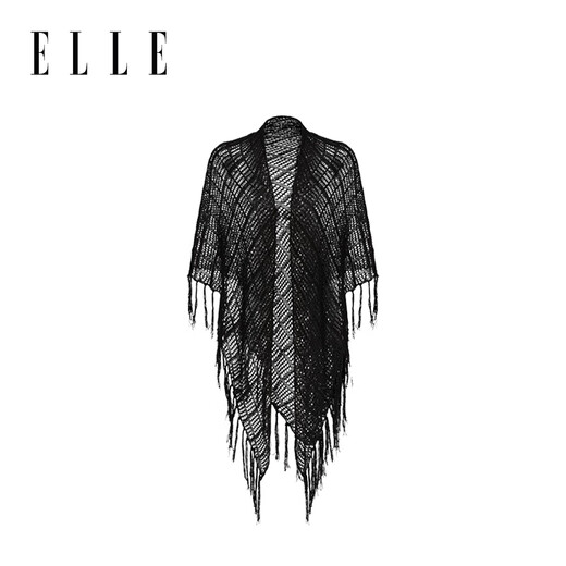 
ELLE tassel knitted small shawl for women in spring and autumn summer air-conditioned room with thin long scarf shoulder vest cardigan