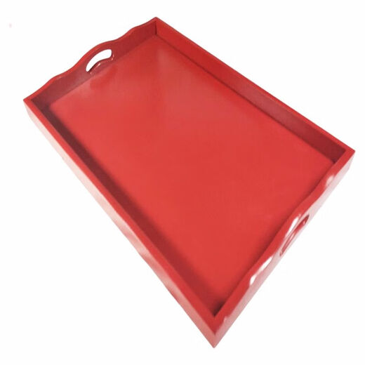 Plateau ménage en bois rectangulaire japonais Plaque rouge en bois Assiette de mariage Plaque de pain de toast de mariage assiette de bonbons rouges plaque plate: 3524cm
