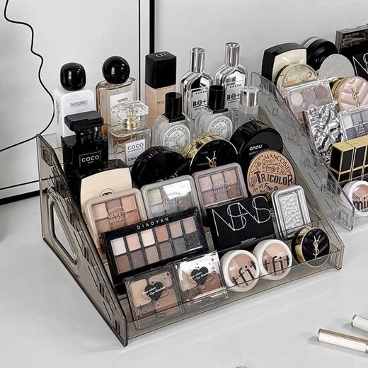 KAMAN cosmetics storage box transparent acrylic storage rack dressing table ladder skin care products eye shadow palette perfume display rack seven layers transparent/storage rack 1