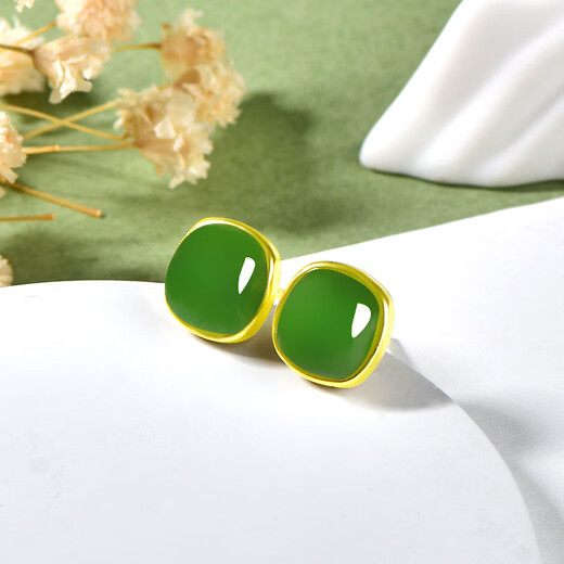Des boucles d'oreilles Jade Jade Jade, milléaires, des boucles d'oreilles Jade Jasper, des boucles d'oreilles exquises, six QZX830i