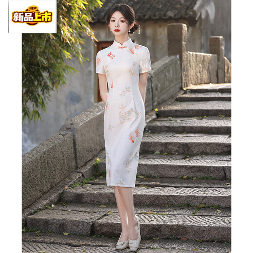 Le nouveau style chinois Cheongsam Koi à l'examen d'entrée au collège remporte le style national pour envoyer l'examen pour l'examen d'entrée du lycée d'été de style, remportant tous les jours portable 683 <Persimmons et kinkons> s
