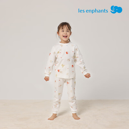 
Liying Room Liying Room Children's Underwear Set Boys and Girls Cotton Home Clothing Set Baby Autumn Clothing Autumn Pants Autumn Pajamas Xiangrui Cut Painting (Half-high neck) 130 cm