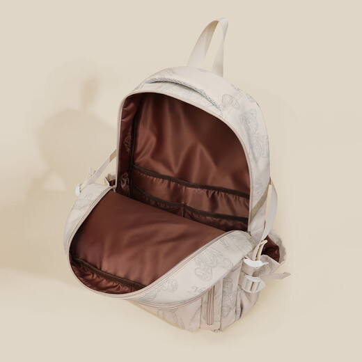 viney fashionable 1-6th grade schoolbag large capacity junior high school and high school college students backpack for women simple lightweight backpack beige + cute pendant high-value outdoor commuter travel bag computer bag