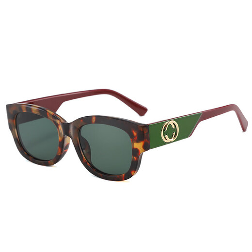 Chenyin Pengxuan Neue Mode Sonnenbrille für Frauen mit hochwertigem Sinn für lila-vorsichtige Internet-Promi-Straßenfotografie Retro European und American Oval Cross-Grate Ink Black Frame Grey Film