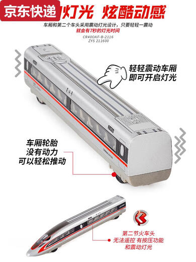Yunmao High-speed Railway toy train remote control alloy Fuxing EMU model toy simulation Harmony children electric boy manual version alloy Fuxing EMU single section