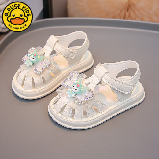 G.Duck Kids Little Yellow Duck Girls Sandalen Süße Bow Kulomi 2025 Sommer Neue Kinderschuhe Anti-Schlupf-Mode und vielseitig DM-9902 Pink 28 Größe 16,5 cm