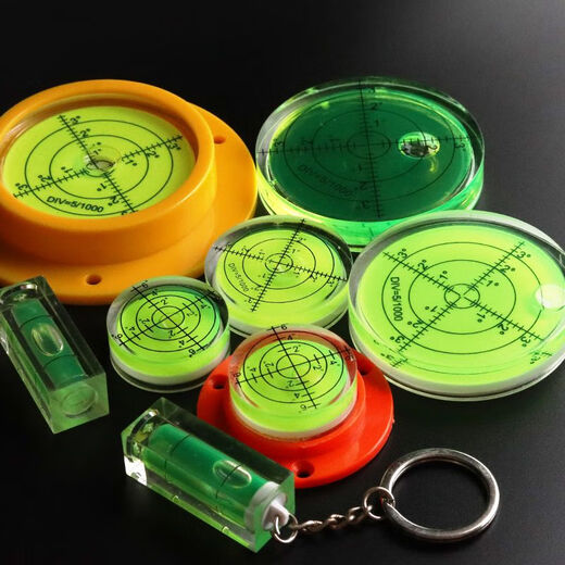 Bun Peng bubble level level round universal portable green light small high-precision balance ruler level bubble tape 12x60mm (1 piece)
