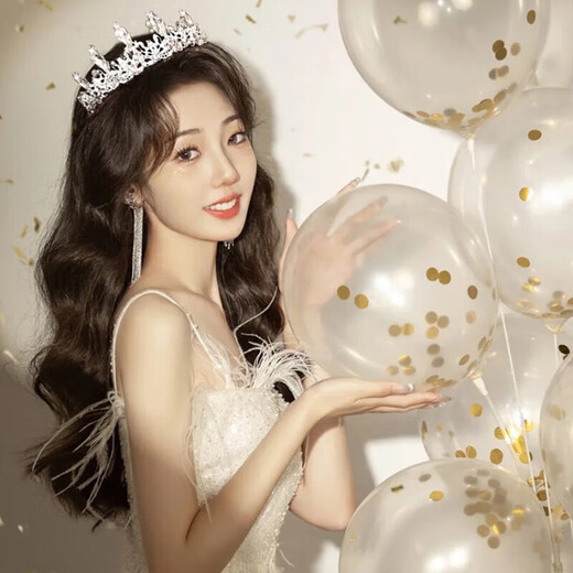 First encounter, birthday crown headdress, 18-year-old coming-of-age ceremony, tomorrow's birthday headband cake, 18-year-old scene decoration bride, birthday crown