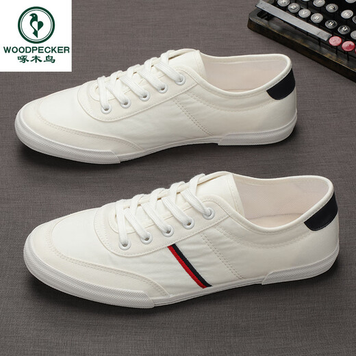 Specht weiße Schuhe Herrenmodische Schuhe Herren atmungsaktiv und vielseitig weicher Sohle fester Farbe Herren lässige Flachschuhe Leinwand Schuhe Männer schwarz 9272 20 Tipps: Wählen Sie nach Größe der Turnschuhe wie dünne Füße