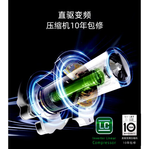 LG640 liter cross-door refrigerator door-in-door perspective window automatic ice making household large-capacity air-cooled frost-free inverter compressor energy-saving computer temperature control independent air duct system Ice Fun Series Essence White door-in-door automatic ice making