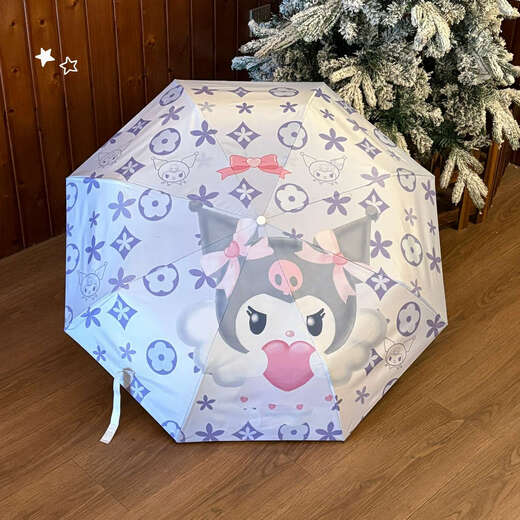 雨伞全学生太阳伞黑胶晴雨两用紫外线可爱防晒遮阳伞 栀遇ZY1098  长柄雨伞-4