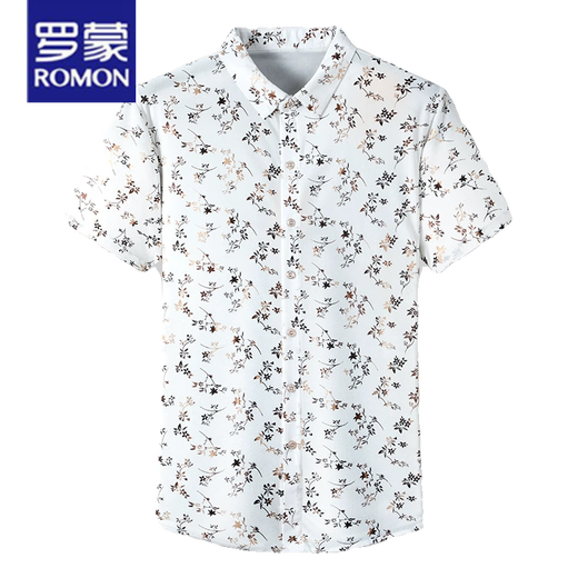 ROMON (ROMON) 25 Summer NUEVA Camisa de manga corta para hombres Camisa delgada de moda Top 9898 Gold 4xl 190