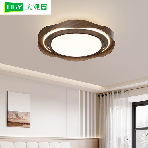 Daguanyuan (DGY) leafless fan light bedroom light simple modern invisible restaurant light smart silent fan integrated ceiling light O698 50cm matte white cat + offline voice 48W full spectrum [leafless fan]