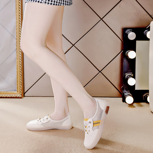 Woodpecker White Shoes for Women 2025 Summer NUEVA MEHA ANTERENTE DESAUPABLE DE UNA PIES SOLO SOLO SOLO CAVILLO CORRALES FORMAS BEIGE 35