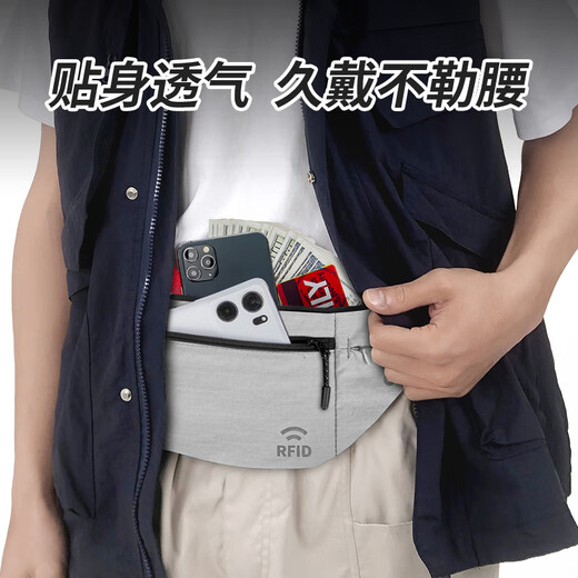 Tactical Bird RFID丨Travel abroad personal anti-theft waist bag European travel invisible shoulder bag light and thin mobile phone key