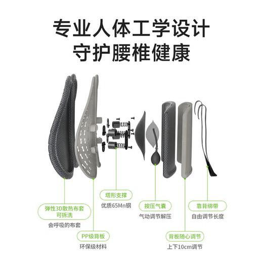 Mi Qiao (minicute) lumbar cushion ergonomic lumbar backrest office car seat cushion chair lumbar support care lumbar spine annual meeting gift