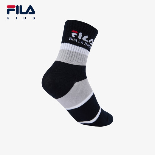 FILA Antibacterial Function Children's Socks 2025 Autumn New Boys and Children Casual Mid-waist Socks Legend Blue-NV 1-3 years old S