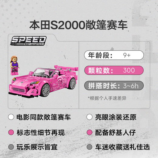 
LEGO (LEGO) building block assembly racing series 77241 Honda S2000 Boys Children's Toys Birthday Gift