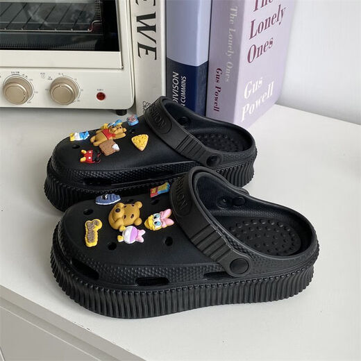 
Chaoyunyue's new high-soled thick-soled anti-slip girl's heart high-heeled hole shoes 9905+ random (0500 random shoe size) 36-37 Suitable for 35-36 feet