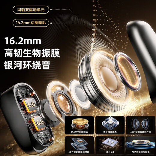 Elaf Berlin Voice Wireless Bluetooth Headset 2025 New Over-the-ear Type Ultra-Long Battery Life Not In-Ear Call Noise Reduction Sports Special Comfortable Long-Wear Running Sports Bluetooth Headset Athens Black Thin and Comfortable丨Noise Reduction No Sound Leakage