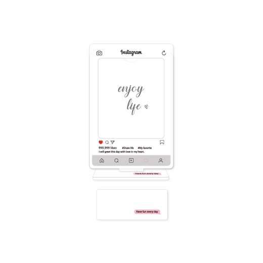 Tianmiaomiao Marco de Fotos de Tarjeta pequeña de acrílico Soporte para Tarjetas fotográficas en Pulgadas Adornos Pantalla de Escritorio Marco de exhibición Polaroid Marco de Fotos INS Individual Blanco de 3 Pulgadas