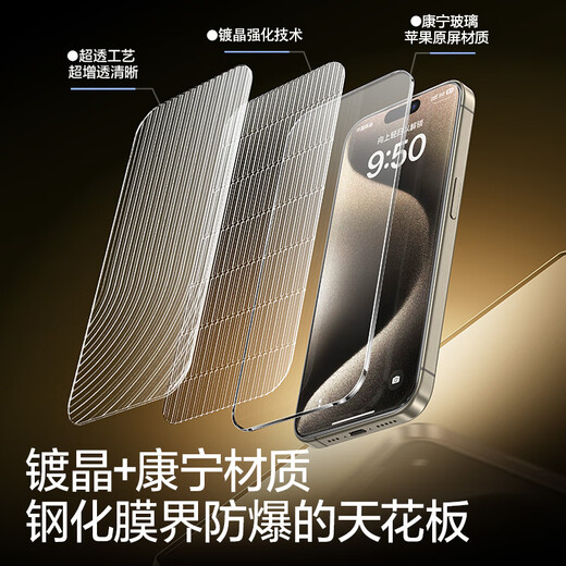 Flash Magic Tempered Film for iPhone 15promax Corning Film Apple 15promax mobile phone film Corning full coverage explosion-proof and fall-proof fingerprint-free dust-free warehouse