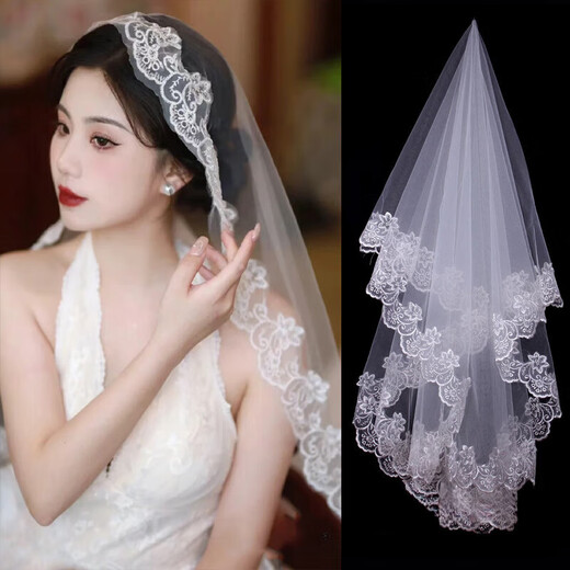 Vestido de novia de novia de encaje retro francés Vada de novia