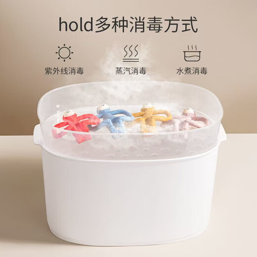 Little lion teether baby teething stick toy silicone soothing chew gum soft 3-6-12 months can be boiled blue + storage box + silicone anti-drop chain little lion teether food grade silicone material